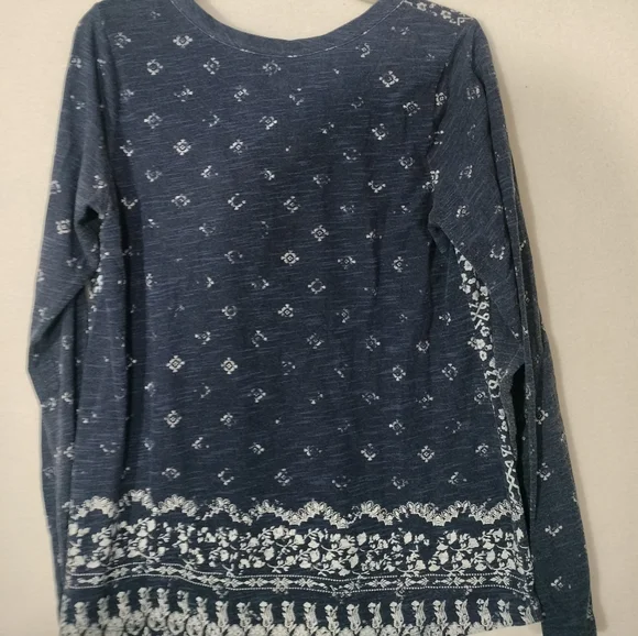 Sonoma Navy and White Floral Blouse - Picture 2 of 3